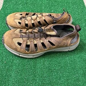 MERRELL HydroTrekker Women's 11 Water Hiking Sneaker Sandal Brown Leather